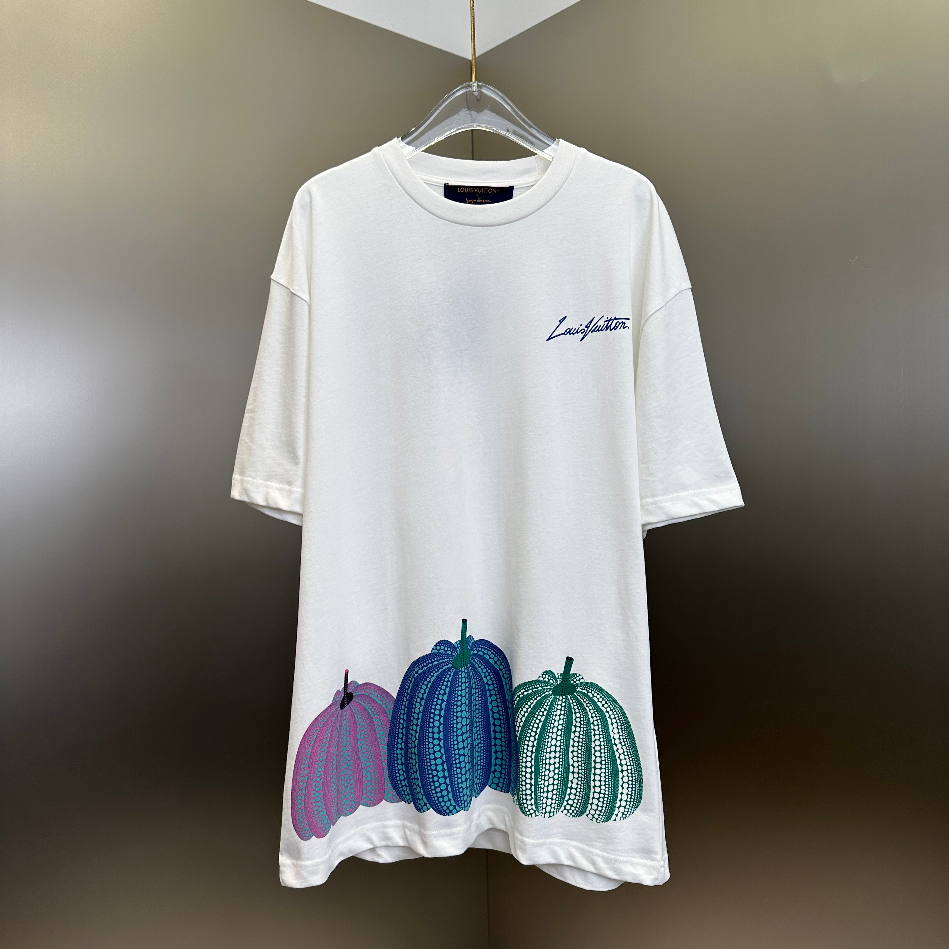 Louis Vuitton Printed Cotton T-Shirt White. Size M0